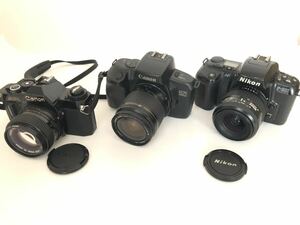 Canon Nikon キャノン ニコン カメラ 3台 まとめ F-601 AV-1 EOS750QD 動作未確認