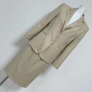 ダックス DAKS レディーススーツ スカートスーツ セットアップスーツ ウール毛 カシミヤ 春夏 ベージュ 日本製 サイズ38
