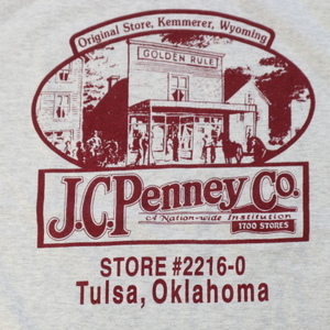 90s J.C.PENNEY Co. Tシャツ グレー JC PENNEY JCペニー ロゴ Penneys ペニーズ USA アメリカ ストアブランド ヴィンテージ