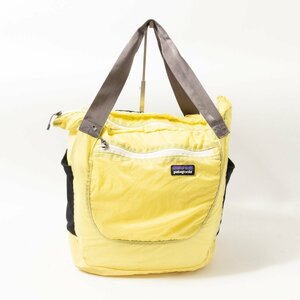 【1円スタート】Patagonia パタゴニア LWT Tote ライトウェイト 2WAY トートバッグ リュックサック デイパック ナイロン 黄色 収納可能 鞄