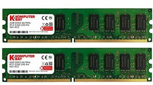 Komputerbay 8GBメモリ 2枚組 4GBX2 DUAL デスクトップパソコン用 増設メモリ DDR2 PC2-5300 66　(shin