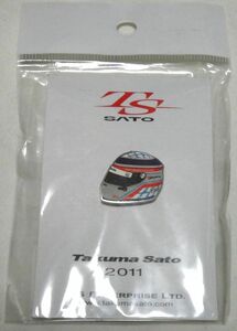 ピンズ　佐藤琢磨 2011年 ヘルメット (未開封)　インディカー　KVレーシングテクノロジー　ホンダ　INDYCAR　HONDA　ピンバッジ ピンバッチ