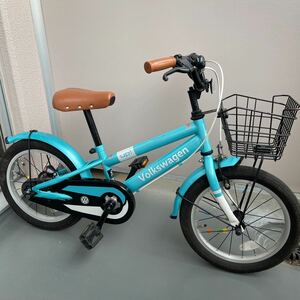 幼児向け自転車　16インチ　フォルクスワーゲン　UP! ブランド自転車　水色　男女兼用　子供　キッズ