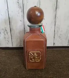 アンティークオブジェ　イタリア製 アルコール空瓶 革製品　インテリア