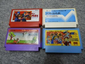 【4本セット】ファミコン　カセット　スケバン刑事　ダックハント　ドンキーコングJR.　聖闘士星矢　動作未確認（4913）