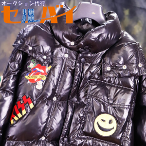 本物 モンクレール 幻 a love movement コラボ限定 KARAKORUM スペシャル ワッペンダウンジャケット ブラック ブルゾン コート MONCLER