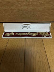 首飾り☆セイコー☆SEIKO☆ネックレス☆3段☆金メッキ？☆全長86cm☆30g強☆元ケース割れ有☆クリックポスト☆装飾品☆アクセサリー