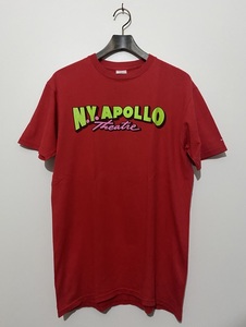 希少 2002年製☆SUPREME シュプリーム N.Y. APOLLO THEATER アポロシアター Tシャツ M 赤 レッド USA製 初期 00