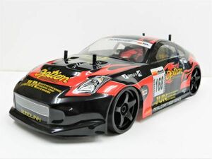 ☆ターボ機能付き☆ 2.4GHz 1/10 ドリフトラジコンカー ニッサン Z33 フェアレディーZ タイプ 黒赤 【塗装済み完成品・フルセット】