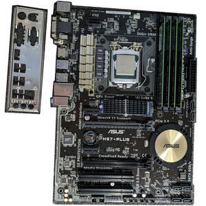 【中古】ASUS H97-PLUS(Win10Home) + CPU(i7 4790)、メモリ(32GB)、SSD(M.2 SATA 256GB)セット