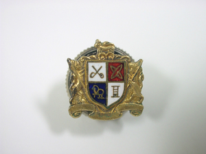 紋章 盾デザイン ネジ式 バッチ 襟章