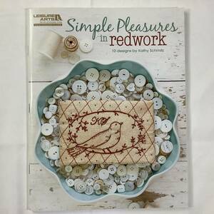 ★手芸本■送料無料 未使用品■刺繍 レッドワーク 素敵10デザイン シンプルプレジャース REDWORK ■ARTBOOK_OUTLET■K4-138