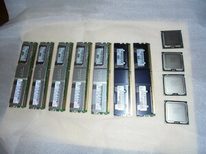 HP　xw6600 workstation　CPU　4個　メモリー　８枚　セット