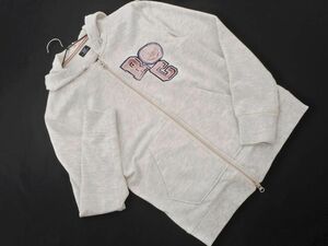 COMME CA COMMUNE コムサコミューン スウェット プリント ジップアップ パーカー sizeM/オートミール ■◇ ☆ edc3 メンズ