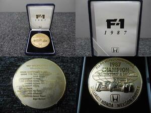 ホンダ・F1世界選手権・アイルトンセナ・1987年コンストラクターズチャンピオン獲得・記念メダル / ビンテージ・1987年当時もの・希少品