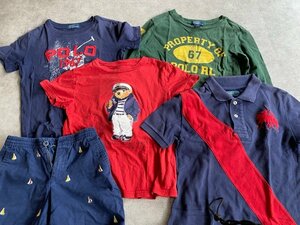 POLO by RALPH LAUREN ポロシャツ Tシャツ パンツ5枚セット まとめ売り キッズ 男の子 130 140 ポロラルフローレン ☆ちょこオク☆服80