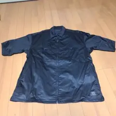 ナノ・ユニバース　半袖ワークシャツ　ブラック