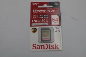 ★☆全額返金保証！最速発送！【SanDisk SDSDXWH-064G-JNJIP エクストリーム プラス SDXC UHS-Iカード 64GB】★☆（202310-23599-kaitori）