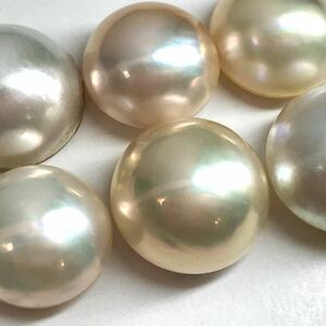 (マベパール6点おまとめ)m 約15.1-17.3mm 17.5g/87.5ct pearl パール 半円真珠 ジュエリー jewelry 裸石 宝石 DD0 i