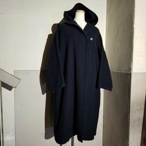 COMME des GARCONS 82AW ウールフーデッドコート 1982AW 80s コムデギャルソン 黒の衝撃 ボロルック vintage