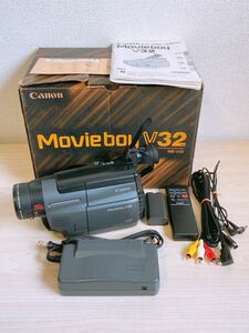 Canon Hi8 / 8ミリビデオカメラ [MB-V32] Movie boy 箱説あり 【通電確認済み】中古 現状品 ジャンク パーツ取り