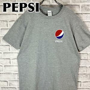 PEPSI ペプシ ワンポイント コーラ ジュース 企業 Tシャツ 半袖 輸入品 春服 夏服 海外古着 会社 企業 炭酸飲料 ロゴ