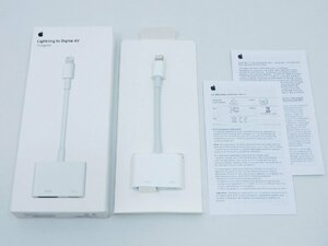 【動作確認済み】Apple純正 Lightning to Digital AV Adapter ライトニングデジタルAVアダプタ MD826AM/A A1438 HDMI 中古品[B176T030]