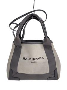 BALENCIAGA◆ネイビーカバスXS/ショルダーバッグ/キャンバス/CRM/390346