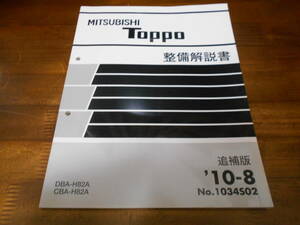 B7624 / H82A トッポ TOPPO 整備解説書 追補版 