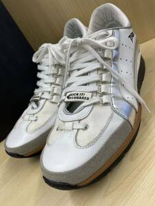 （496）DSQUARED2　ディースクエアード スニーカー 靴 白ホワイト ＃43（約28cm） メンズ