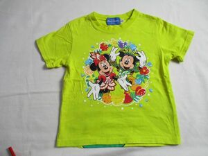 BE790【Disney RESORT・ディズニー】プリント　半袖　Ｔシャツ　女児　黄　100