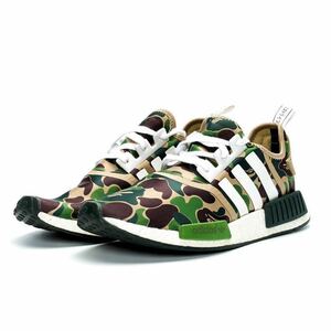 adidas NMD R1 BAPE Olive Camo 28.5cm アディダス エイプ ベイプ オリーブ カモ 迷彩 US10.5 A BATHING APE