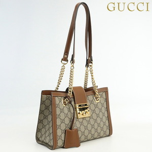 中古 グッチ ショルダーバッグ レディース ブランド GUCCI パドロック GGスモール ショルダーバッグ GGスプリーム 498156