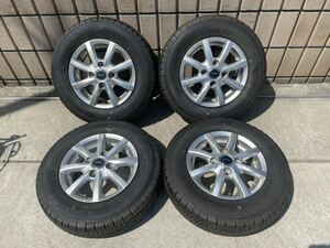 145R12 6PR DUNLOP ENASAVE VAN01新品タイヤ2023年アルミホイールセット