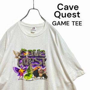 【レア】フルーツオブザルーム ゲーム Tシャツ メンズ 2XL 白 cave quest XXL PCゲーム オンラインゲーム ゲームTシャツ ホワイト