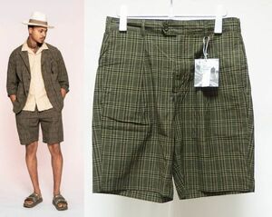 22SS Engineered Garments エンジニアードガーメンツ Sunset Short Cotton Madras Check サンセット ショーツ ショート パンツ S