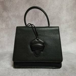 【良好】　LOEWE　ロエベ　正規品　本革　レザー　バルセロナ　ハンドバッグ　トライアングル留め　 2Way　ショルダーバッグ　黒