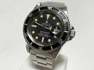 美品 ロレックス ROLEX ヴィンテージ サブマリーナー デイト 1680 52番台 フチ無し 黒文字盤 4桁 腕時計 オイスターブレス SS トリチウム