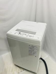 ＠TOSHIBA/東芝/電気洗濯機/4.5kg/パワフル洗浄/ステンレスドラム/おしゃれ着/ピュアホワイト/2021年製/AW-45M9/