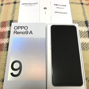 [ほぼ新品/送料込] OPPO Reno9 A【nanoSIM＋eSIM対応】SIMフリー◆判定○◆ムーンホワイト◆不具合なし◆DSDV◆A301OP◆Y!mobile