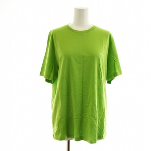 プラダスポーツ PRADA SPORT Tシャツ カットソー 半袖 薄手 ロゴ M 緑 グリーン ■GY18 /MQ ■OH レディース