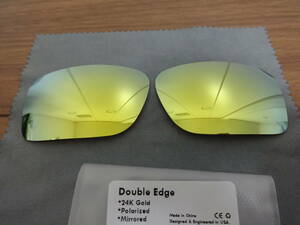 超処分価格！★オークリー ダブルエッジ用 カスタム偏光レンズ GOLD Color Polarized 新品 　OAKLEY DOUBLE EDGE