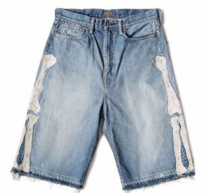 KAPITAL　Denim Bone Shorts