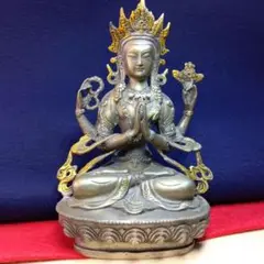 チベット仏像　四肩観世音菩薩