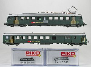 PIKO #94165 ＳＢＢ（スイス国鉄） ＲＢｅ４／４型電車 + ＢＤｔ制御客車 新ロゴ グリーン塗装 （DCC＋Sound仕様）スイス向限定品