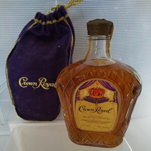 CROWN ROYAL 1976年 クラウン ローヤル カナディアン ウイスキー 750ml 40% 巾着袋付 古酒 未開栓 当時物