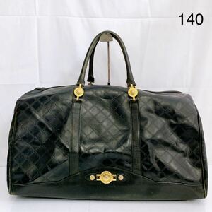 5SB050 VERSACE ジャンニ ヴェルサーチェ 2way ボストン ショルダー ハンドバッグ グレカ柄 ブランド 中古現状品動作未確認劣化有り