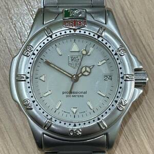 【JV7348】1円スタート TAGHeuer タグホイヤー QZ プロフェッショナル 200M WF1210-K0 幅約36mm クォーツ メンズ 腕時計 ジャンク 保管品