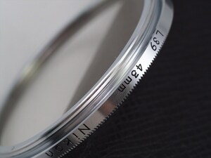 43mm NIPPON KOGAKU UV lens filter 日本光学 フィルター ニッコール Nikon S L39 ニコン NIKKOR 5cm F1.4 35 3.5 2.5 50 Lマウント