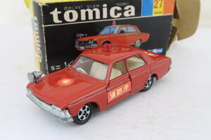 トミカ TOYOTA CROWN FIRE CHIEF トヨタ クラウン ファイアチーフ 箱付 旧1Sホイール 日本製 TOMICA ヨコ